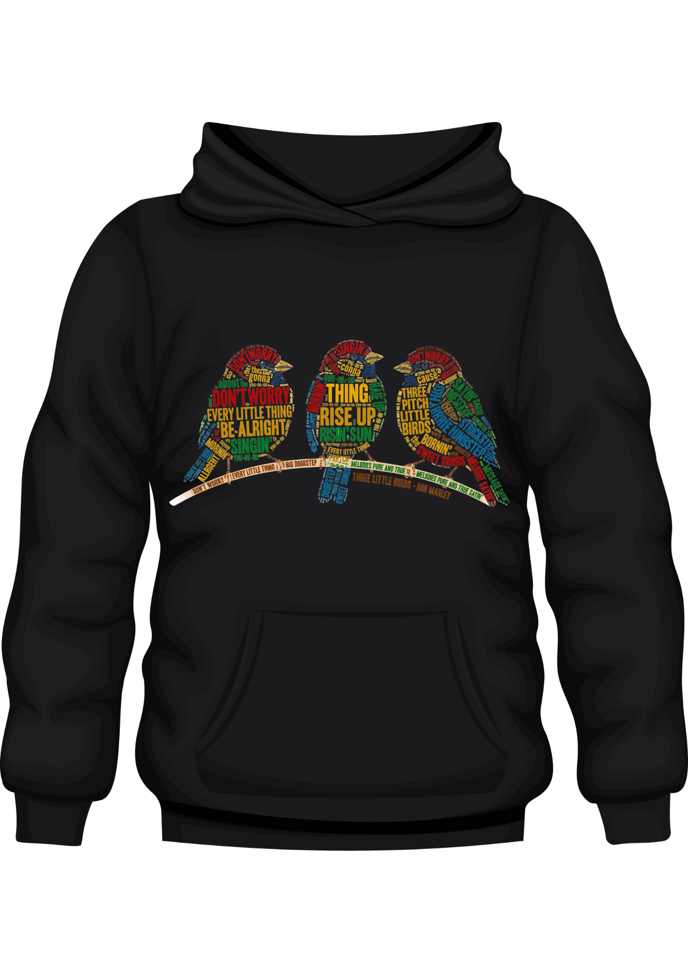 Die "3 Little Birds" Hoody (Want Alles Gaan Alright Wees)